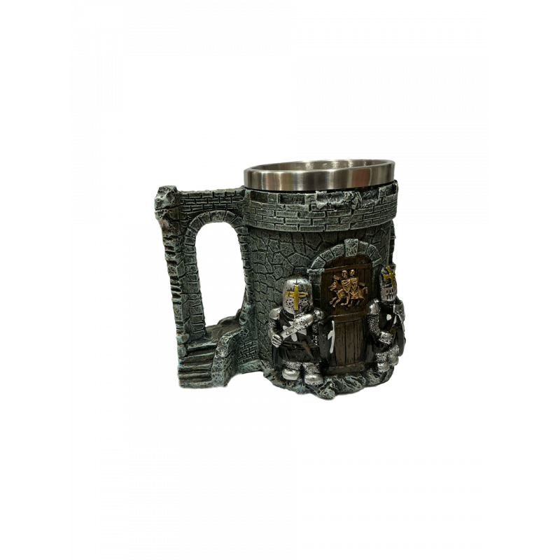 Taza Resina Templarios Negra