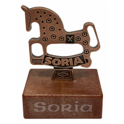 Caballo Metal Base Marrón