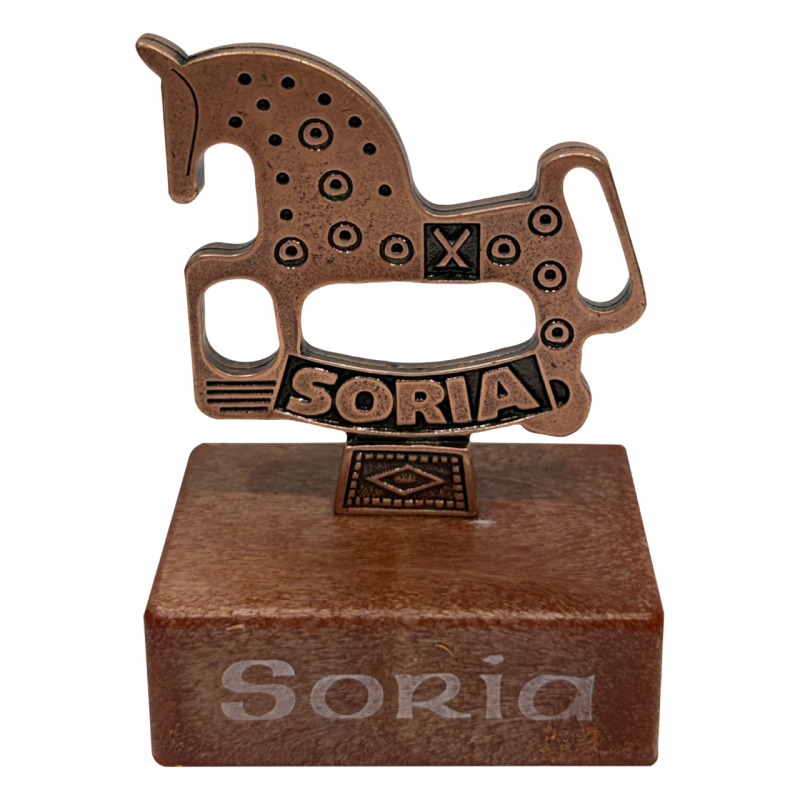 Caballo Metal Base Marrón