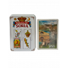 Caja metal con baraja de cartas Soria