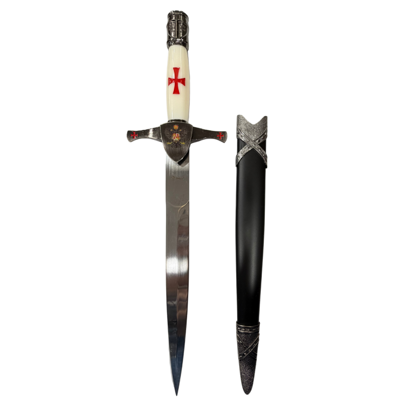 Daga Templaria grabado Soria Mango Blanco