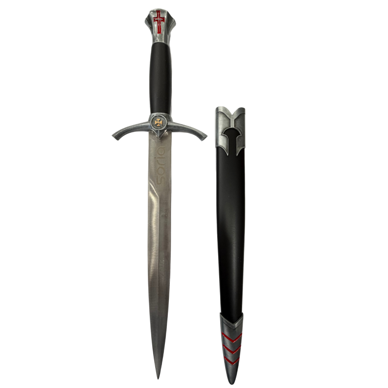 Daga Templaria grabado Soria Doble Cruz