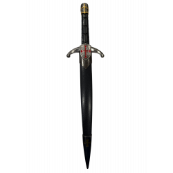 Daga Templaria grabado Soria Casco y Cruz Templaria