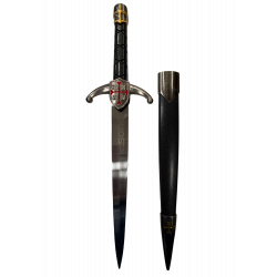 Daga Templaria grabado Soria Casco y Cruz Templaria