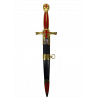 Daga Templaria grabado Soria Dorada y Roja