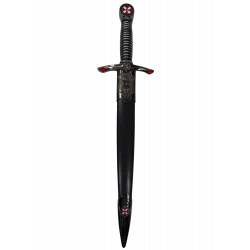 Daga Templaria grabado Soria Mango Negro