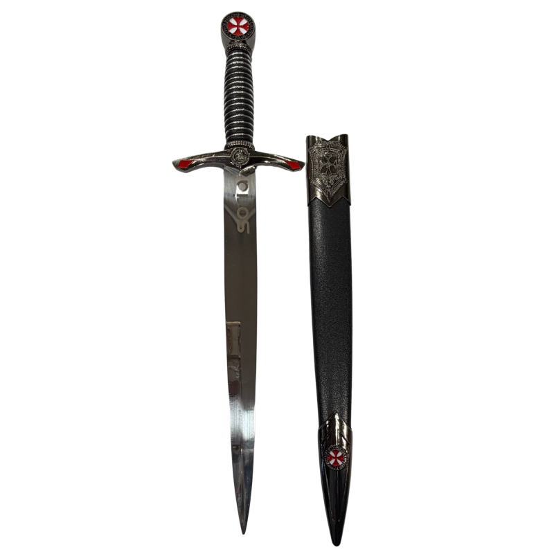Daga Templaria grabado Soria Mango Negro