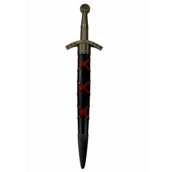 Daga Templaria grabado Soria  Negro y rojo