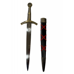 Daga Templaria grabado Soria  Negro y rojo