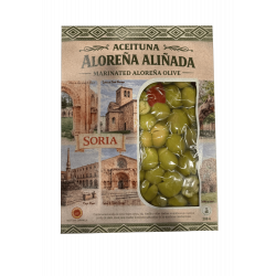 Aceitunas aloreñas  Aliñadas verdes