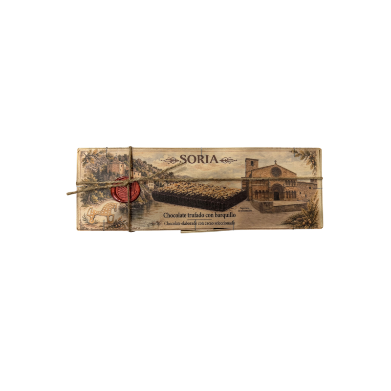 Lingote Chocolate Trufado con Barquillo ( Caja de Madera )