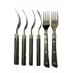 JUEGO 6 TENEDORES CHULETEROS