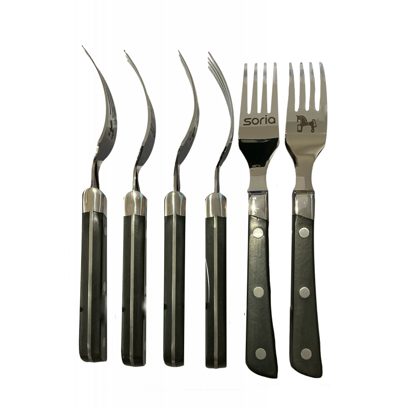 JUEGO 6 TENEDORES CHULETEROS