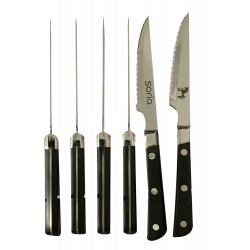 JUEGO 6 CUCHILLOS CHULETEROS