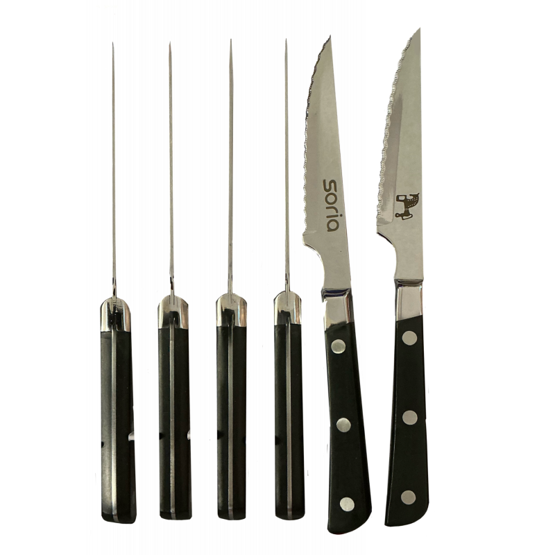 JUEGO 6 CUCHILLOS CHULETEROS