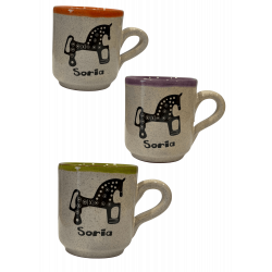 Taza Expresso borde de colores Caballito de Soria