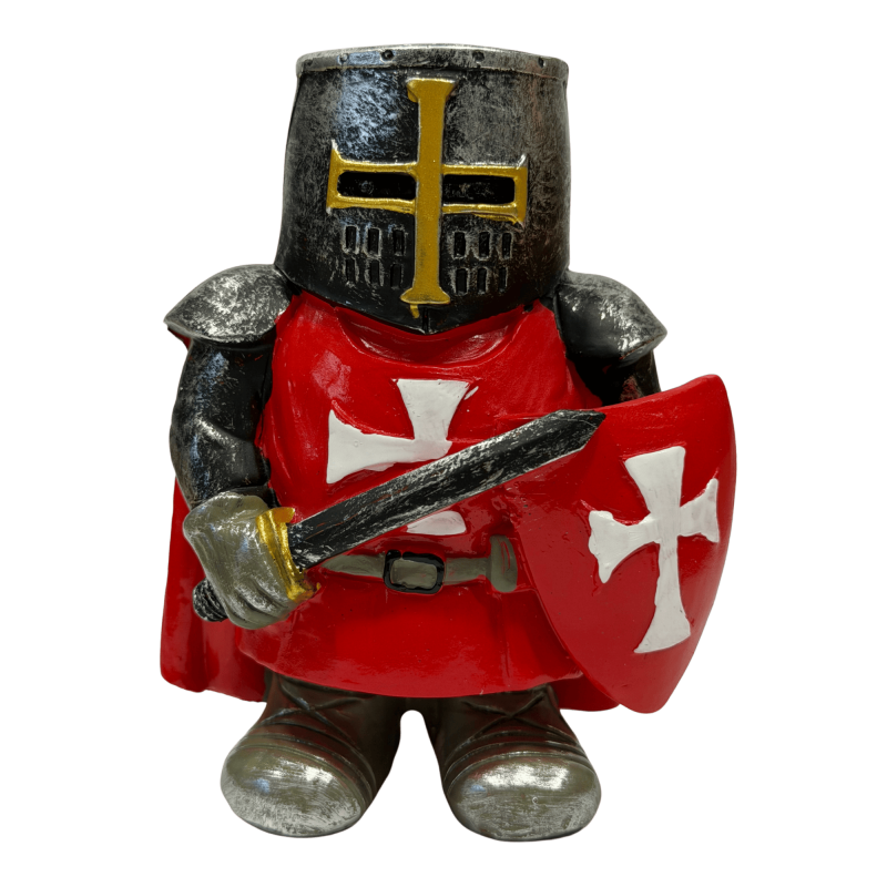 Miniatura caballero templario Rojo de Soria espada