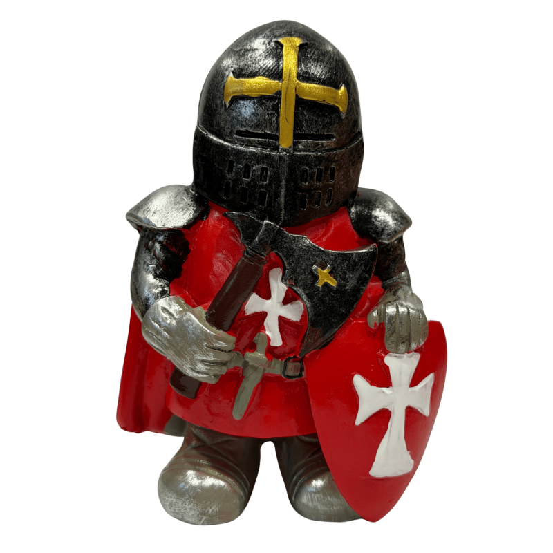 Miniatura caballero templario Rojo de Soria hacha