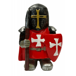 Miniatura caballero templario Rojo de Soria lanza