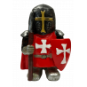Miniatura caballero templario Rojo de Soria lanza