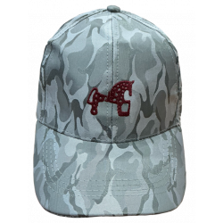 Gorra Caballo de Soria bordado camuflaje gris. Adulto