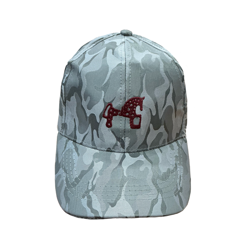 Gorra Caballo de Soria bordado camuflaje gris. Adulto