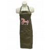 DELANTAL CABALLO FLORES VERDE MILITAR