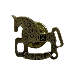 PIN CABALO DORADO LETRAS