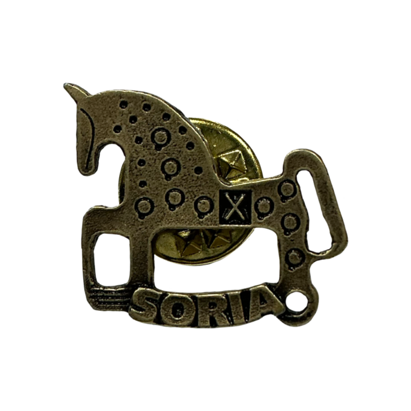 PIN CABALO DORADO LETRAS